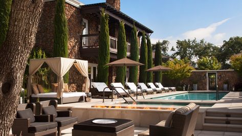 Yountville California, The French Laundry, Spa Rooms, Deep Soaking Tub, Family Pool, Book Room, Conde Nast Traveler, Conde Nast, Wooden Beams