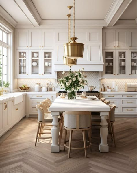 Modern Gold Kitchens: Discover Top 30 Luxurious Designs Open Small Living Room, Modern Gold Kitchen, Kitchen Makeover On A Budget, Galley Kitchen Ideas, Patio House, Townhouse Ideas, Kitchens Cabinets, Elegant Kitchen Design, Mill House