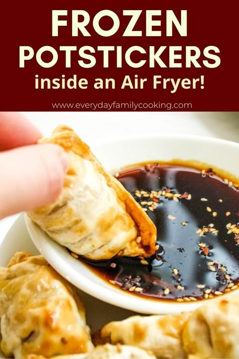 Air Fryer Potstickers, Air Fryer Dumplings, Pot Stickers Recipe, Frozen Potstickers, Potstickers Recipe, Pork Dumplings, Frozen Dumplings, Cooks Air Fryer, Air Fryer Oven Recipes