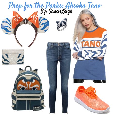 Ahsoka Disney Bounding, Ashoka Tano Inspired Outfit, Ahsoka Bounding, Ahsoka Outfit Ideas, Ashoka Tano Disneybound, Disneybound Ahsoka, Ahsoka Tano Disneybound, Ahsoka Disneybound, Ahsoka Tano Outfit