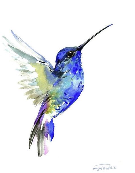 Metal Hummingbird, Hummingbird Artwork, Hummingbird Wall Art, Watercolor Hummingbird, Hummingbird Painting, Journal D'art, Bird Watercolor, Hummingbird Art, Art Medium