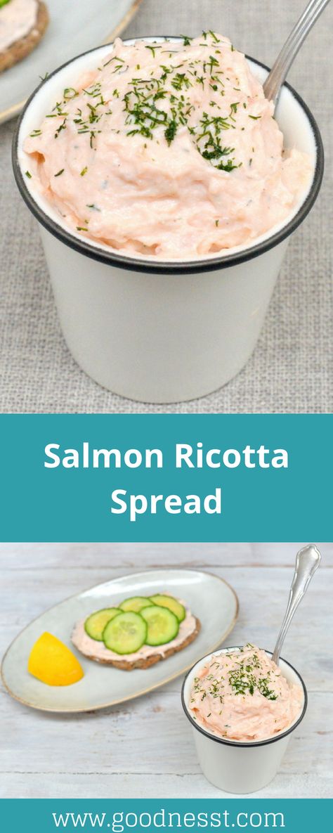 Salmon Ricotta, Ricotta Spread, Smoked Salmon Pate, Savoury Treats, Salmon Dip, Appetizers For Kids, Healthy Salmon, Healthy Dips, Spread Recipes