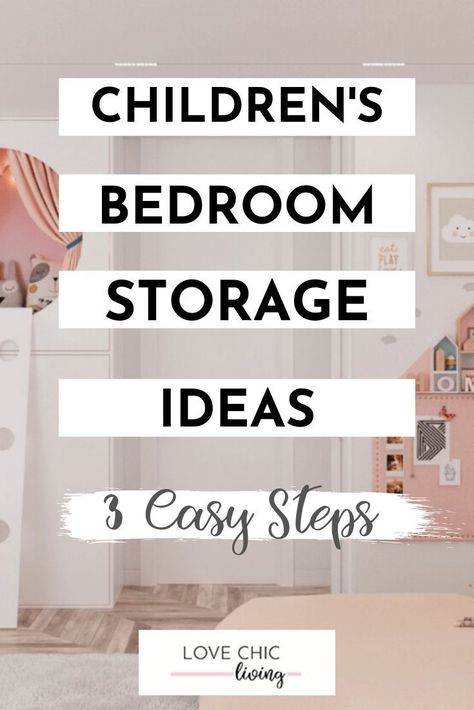 How to organize kids' bedrooms, brilliant ideas for space saving girls and boys bedrooms. From closets, to toys storage, to space saving ideas on making small bedrooms feel bigger #lovechicliving #kidsbedroom #bedroomstorage Girls Small Bedroom Ideas Space Saving, Small Boys Bedroom Ideas Space Saving, Kids Storage Bedroom, Kids Bedroom Small Space, Girls Bedroom Storage Ideas, Girls Small Bedroom Ideas, Kids Room Design Small Space, Girls Bedroom Organization, Small Bedroom Ideas For Kids