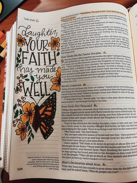 Luke 8 Bible Journaling, Luke 1 Bible Study Notes, Luke Bible Journaling, Luke Bible, Bible Doodles, Bible Journal Notebooks, Luke 8, Inspire Bible, Creative Bible