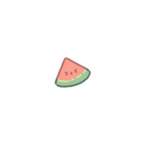 Watermelon Drawing Aesthetic, Cute Watermelon Drawing, Cute Tiny Drawings, Watermelon Doodle, Watermelon Drawing, Markers Drawing Ideas, Hello Kitty Videos, Kawaii Fruit, Cute Easy Doodles