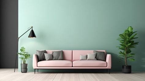 Living Sofa Wall Modern Space Featuring A Soft Green And Inviting Pink Walls For Realistic 3d Mockup#pikbest#Backgrounds#Others Light Pink Sofa, Wallpaper Wall Texture, Brown Leather Sofa Decor, Furniture Background, Leather Sofa Decor, Beige Living Room Decor, Living Sofa, Background Luxury, Wallpaper For Wall