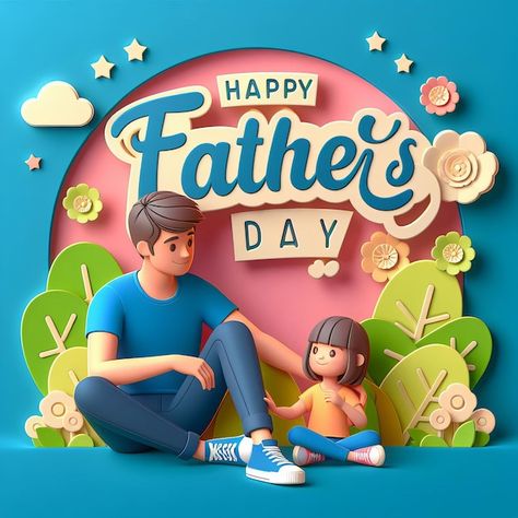 Photo fathers day illustration flat back... | Premium Photo #Freepik #photo Fathers Day Illustration, Father's Day Background, Happy Parents Day, Happy Fathers Day Photos, Father's Day Illustration, Flat Background, Certificate Design Template, Logo Design Tutorial, Illustration Flat