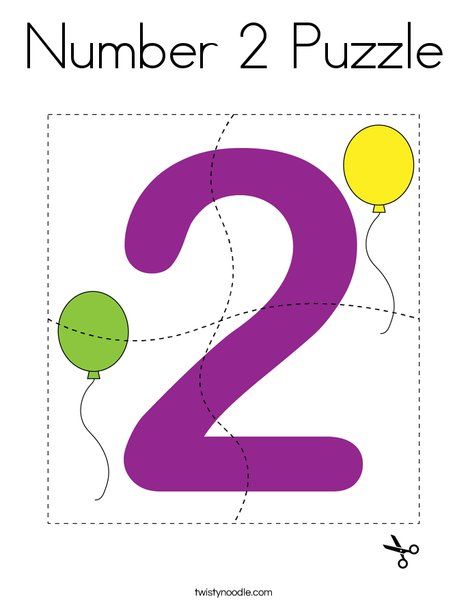 Number 2 Puzzle Coloring Page - Twisty Noodle Number 2 Arts And Crafts, Number 1 And 2 Activities For Preschool, Number 2 Activity For Preschool, Number 2 Crafts For Toddlers, Number Two Activities Preschool, Number 2 Activities For Toddlers, Number 2 Preschool Activities, Number 2 Crafts For Preschoolers, Number 2 Activities