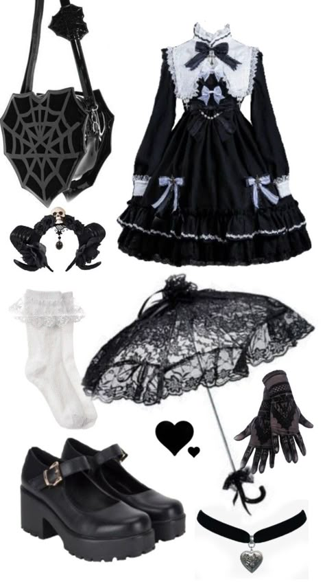 Kuromi Outfit, Shifting Outfits, Goth Outfit, Goth Scene, Dream Outfits, Scene Emo, High Vibes, Wardrobe Inspiration, Porcelain Doll