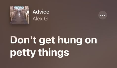 Don’t Get Hung On Petty Things, I Love Alex G, Alex G Lyrics, Fun Lyrics, Petty Lyrics, Lyric Poetry, Relatable Lyrics, Alex G, Music Taste