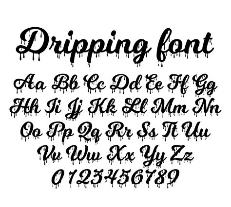 Drip font Blood Dripping Font Slime Font Dripping Letter Font Slime Dripping Font Drip Font For Cricut Silhouette Halloween Drip Font Dripping Letters Alphabet, Slime Letters Font, Drip Font Letters, Graffiti Lettering Dripping Fonts, Dripping Letters Fonts, Drippy Letters Alphabet, Melting Letters Font, Different Fonts Styles Alphabet, Drippy Font