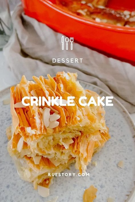 Crinkle Cake - (t)Rue Story Apple Compote Recipe, Crinkle Cake, Crinkles Recipe, Easy Custard, Compote Recipe, Tiktok Famous, Banana Nutella, Ice Cream Pies, Cinnamon Raisin