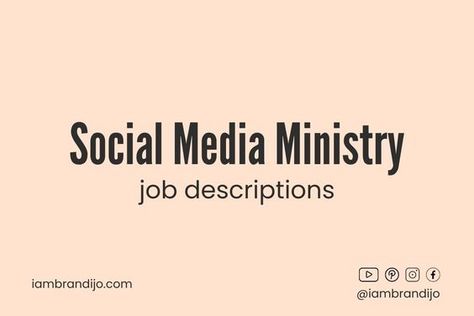 Job descriptions for social media ministry volunteers Church Social Media, Media Ministry, Social Media Church, Video Caption, Social Media Schedule, Brand Voice, Content Calendars, Job Description, Media Strategy