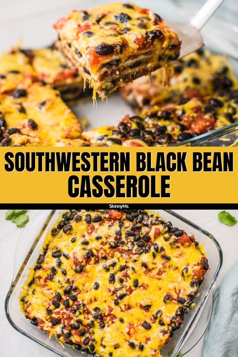 Black Bean Mexican Casserole, Black Bean Corn Tortilla Casserole, Southwestern Black Bean Casserole, Mexican Casserole No Meat, Black Bean Casserole Vegetarian, Vegetarian Taco Bake Casserole, Black Bean And Corn Casserole, Black Bean Tortilla Casserole, Recipes With Black Beans Healthy