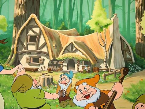 I got: The Seven Dwarves' Cottage! Can These Five Questions Determine What Famous Disney Home You Should Live In? Snow White House Disney, Seven Dwarfs Cottage, Disney Forest, Snow White House, Snow White Halloween, Disney Mural, Disney Princess Challenge, Cartoon Houses, Snow White Cottage