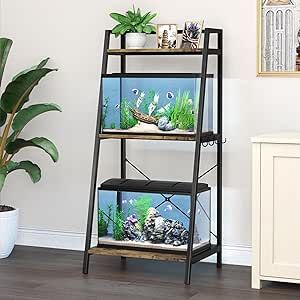 GDLF 5-10 Gallon Fish Tank Stand with Plant Shelf Metal Aquarium Stand with Storage Shelf Fits Turtle Tank, Reptile Tank Aquarium Stands Ideas, Fish Tank Shelf Ideas, 40 Gallon Aquarium, 10 Gallon Fish Tank, Aquarium Stands, Aquarium Set, Fish Tank Stand, Snake Tank, Tank Stand