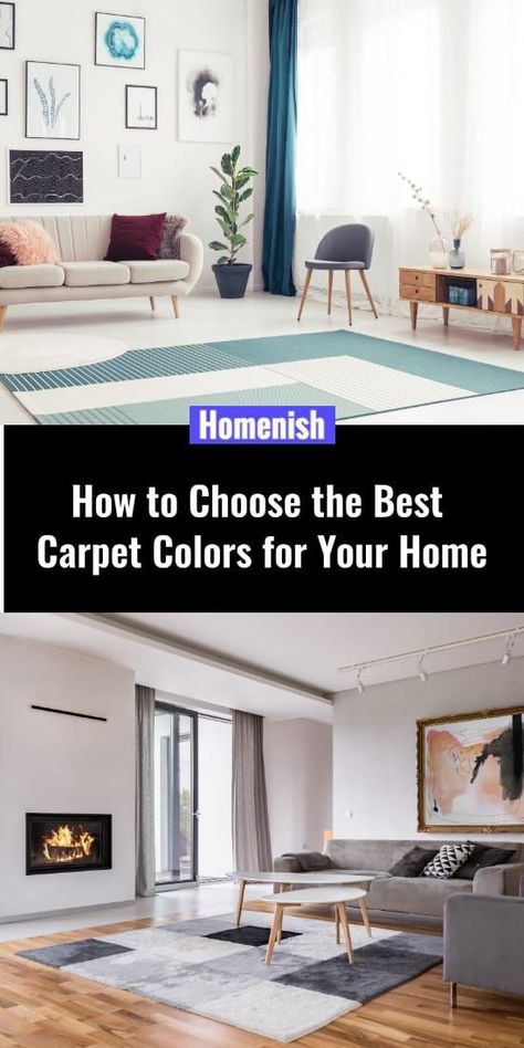 Carpet is an easy maintenance, comfortable and warm flooring that has always been a popular choice. When it comes to choosing the color of your carpet, you must make sure it matches the style of your interiors. Small Grey Couch, Charcoal Grey Carpet, Wooden Floors Living Room, Wall Color Schemes, Dark Wooden Floor, Dark Green Walls, Grey Floor Tiles, Neutral Carpet, Dark Carpet