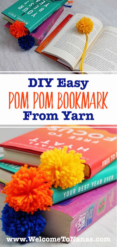 Easy Craft Ideas, Diy And Crafts Sewing, Sell Diy, Diy Bookmarks, Diy Mothers Day Gifts, Crafts To Make And Sell, Yarn Diy, Mother's Day Diy, Yarn Ball