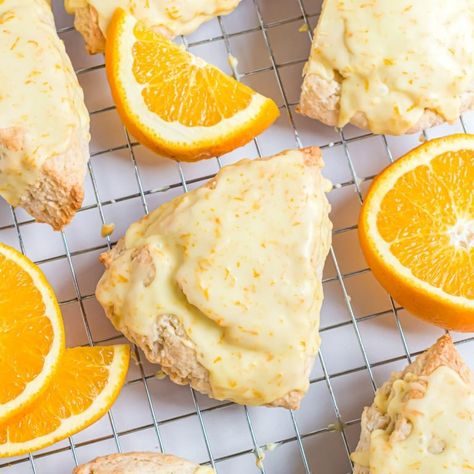 Copycat Panera Bread Glazed Orange Scone Recipe - Salads Soups and Sweets Orange Scone Recipe, Copycat Panera Bread, Orange Scones Recipe, Copycat Panera, Baking Contest, Orange Scones, Food Contest, Panera Bread, Scone Recipe