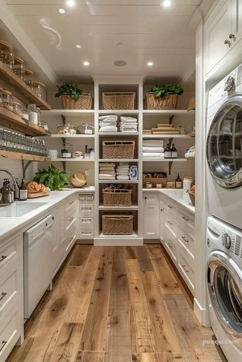 Pantry Laundry Room Combo, Laundry Room Combo, Laundry Remodel, Walk In Pantry Ideas, Laundry Room Pantry, House Pantry, Pantry Inspiration, Pantry Laundry Room, Pantry Room