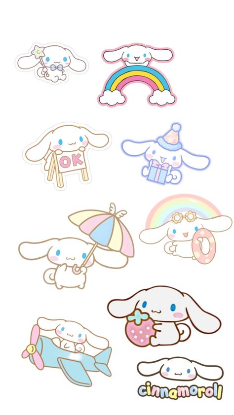 Cimmanon Rolls Sanrio, Cinnamoroll Stickers Printable, Cinamoroll Stickers, Sanrio Stickers Printable, Cinnamoroll Sticker, Cinnamoroll Party, Purple Birthday Cake, Lion Wallpaper Iphone, Purple Cakes Birthday