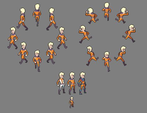 ArtStation - Brick's character set and animations, Juanga Jaén Rpg Sprites, Isometric Character, Monster Animation, Isometric Game, Pixel Characters, Pixel Animation, Pixel Art Tutorial, Easy Pixel Art, 2d Game Art