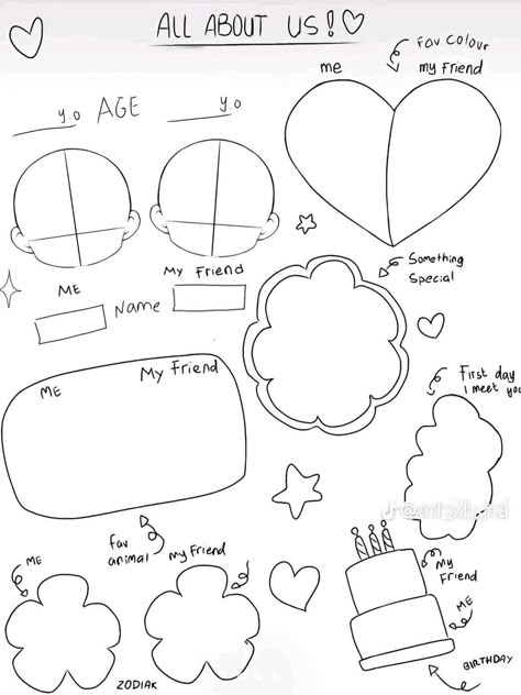 Best Friend Application, Friend Application, All About Us, About Me Template, Cutie Quote, Frog Drawing, Hello Kitty Crafts, Guy Best Friend, Drawing Wallpaper