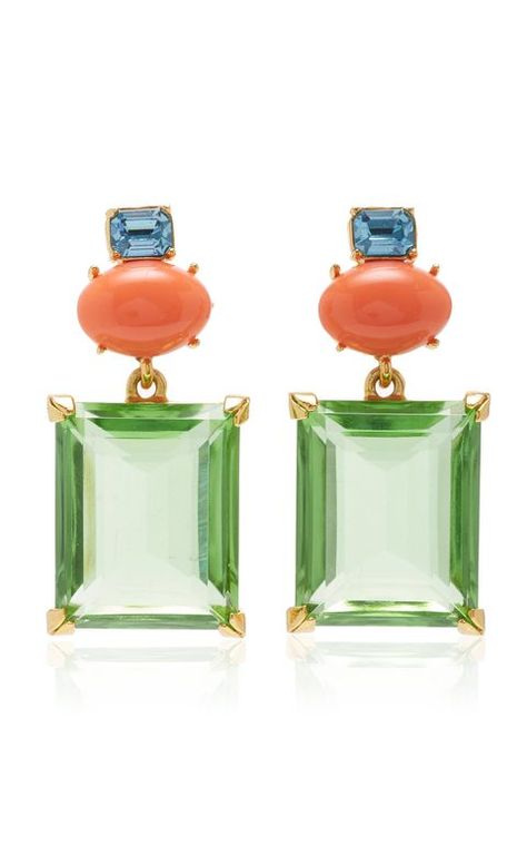 5 Biggest Spring Jewelry Trends 2020 - Spring 2020 Jewelry Trends Spring Jewelry Trends, Brandon Maxwell, Spring Jewelry, Colorful Jewelry, Fashion Jewelry Earrings, Kenneth Jay Lane, Single Earring, Primavera Estate, Stone Earrings