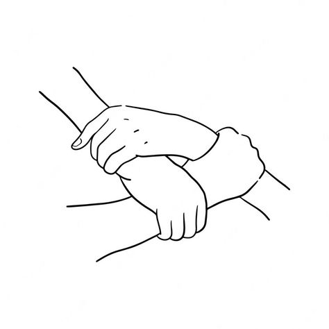 3 Hands Holding Tattoo, Three Hands Holding Tattoo, Symbols Of Unity, Helping People Drawing, Helping Hand Drawing, 3 Hands Holding, Three People Holding Hands, Three Hands Holding, Teamwork Symbol