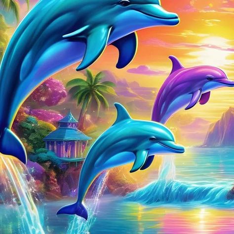 Animals Dolphins, Sea Life Wallpaper, Classroom Learning Space, Iridescent Art, Life Wallpaper, Dolphin Art, Mobile Learning, Scenery Nature, Ocean Wallpaper