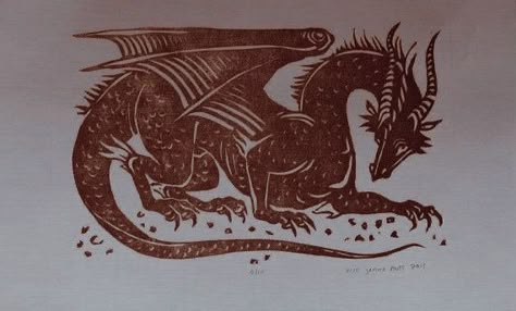 Angel Y Diablo, Medieval Dragon, Lino Art, 1 Tattoo, A Dragon, Lino Print, Dragon Art, Dragon Tattoo, A Drawing