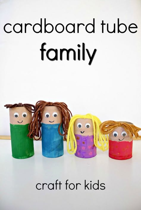 Crafts About Family, Family Theme Preschool, Family Crafts Preschool, Preschool Family Theme, Cardboard Tube Crafts, Family Activities Preschool, Preschool Family, Family Theme, Family Project