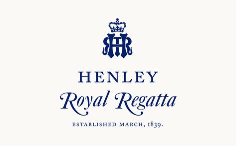 Henley Royal Regatta logo designed by Fitzroy and Finn Classic Henley Neckline Top With Relaxed Fit, Classic Cotton Henley With Relaxed Fit, Luxury Classic Long Sleeve Henley, Classic Cotton Henley, Henley Regatta, Henley Royal Regatta, High Society, Logo Design, ? Logo