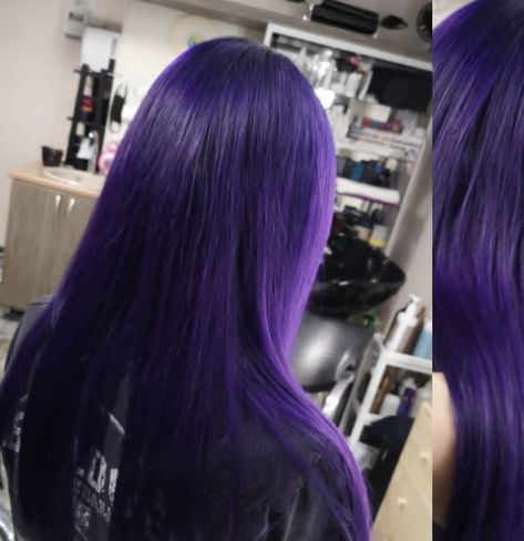 Gothic Purple Hair, Black Red Undertone Hair, Amethyst Purple Hair, Cool Toned Purple Hair, Cool Tone Purple Hair, Bluish Purple Hair, Dark Purple Hair Short, Purple Hair With Dark Roots, Royal Purple Hair