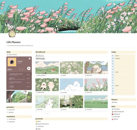 #notion #studioghibli #productivity #planner #inspo Notion Icons Studio Ghibli, Notion Yearly Goals, Wesley Anna Notion, Aesthetic Notion Ideas, Animal Crossing Notion, Notion Inspo Aesthetic, Ghibli Notion Template, Studio Ghibli Notion, Ghibli Notion