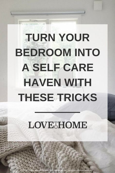 Turn Your Bedroom into a Self Care Haven with These Tricks – Love to Home Spa Bedroom Ideas, Rustic Wooden Box Centerpiece, Spa Bedroom, Hygge Bedroom, Restful Bedrooms, Hygge Life, Zen Bedroom, Bedroom Oasis, Zen Space