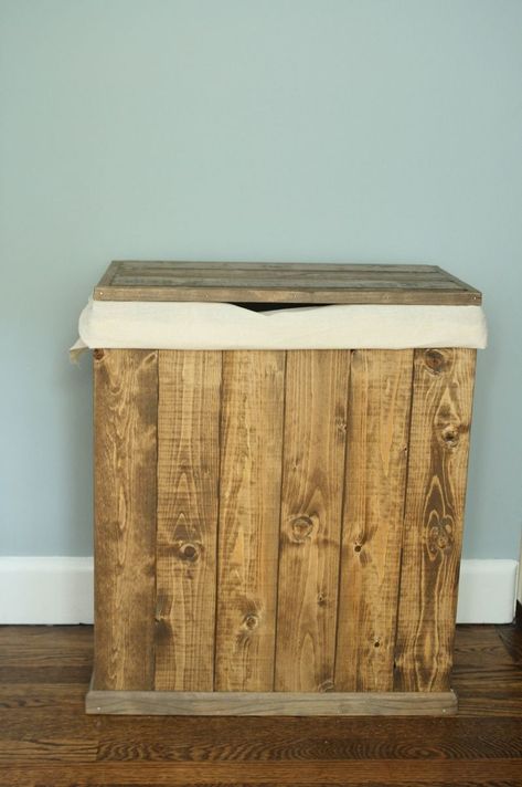 Wooden Laundry Hamper, Wooden Laundry Basket, Wood Hamper, Wood Laundry Hamper, Hamper Diy, Hampers Ideas, Diy Laundry Basket, Laundry Box, Clothes Hamper