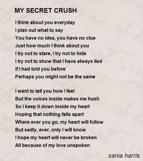 Crush Poems, Hopeless Crush Quotes, Crush Quotes For Him, Love Poems For Him, Secret Crush Quotes, Poems For Him, Dear Self Quotes, Secret Crush, Cute Texts For Him