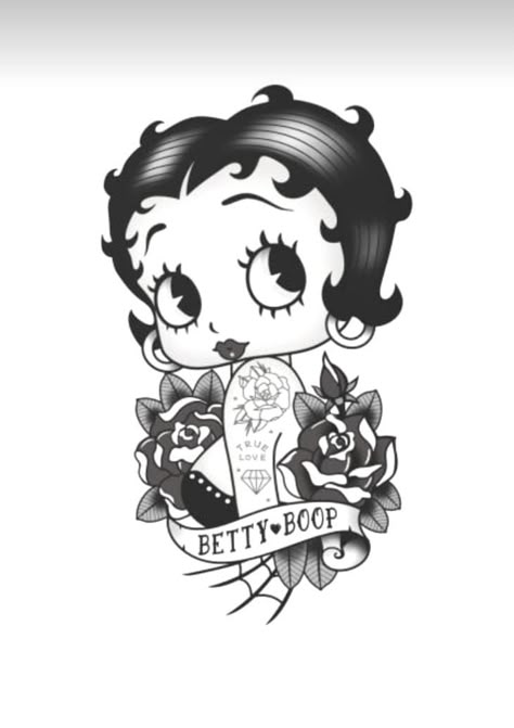 #tattoo #tattoos #inked #tattooart #tattooed #tattooideas #tattoodesign #tattooinspiration #tattoosleeve #tattooflash #inkedgirls #tattooedwomen  #InkLaughs  #TattooFails American Traditional Betty Boop, Tattoo Ideas Betty Boop, Betty Boop With Tattoos, Betty Boop Pin Up Tattoo, Betty Boop Tattoo Traditional, Betty Boop Tattoo Stencil, Betty Boop Tattoo Ideas, Betty Boop Tattoo, Betty Boop Tattoos