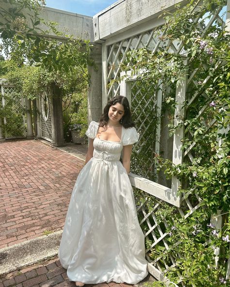 butterfly dream ౨ৎ wearing the dauphine maxi dress by @maisonamory code "isabellaricci" to save 🤍 #cottagecore #cottagecoreaesthetic #cottagecorefashion #fairycore #angelcore #coquette cottagecore dress, fairy aesthetic, angelcore style, coquette fashion, pinterest aesthetic White Coquette Dress, Angelcore Aesthetic Outfits, White Cottagecore Dress, Vintage Princess Aesthetic, Princess Aesthetic Outfits, Aesthetic Angelcore, Cottagecore Skirt, Angelcore Aesthetic, Coquette Princess