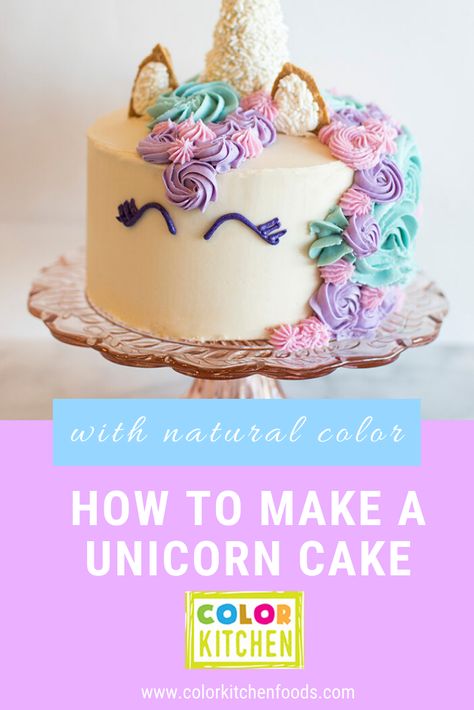 Unicorn Cake No Fondant, Unicorn Birthday Cake Easy, Homemade Unicorn Cake Easy, Unicorn Cake Recipe, Unicorn Cake Sprinkles, How To Make A Unicorn Cake, Diy Unicorn Horn For Cake, Diy Unicorn Cake, Baking Competition