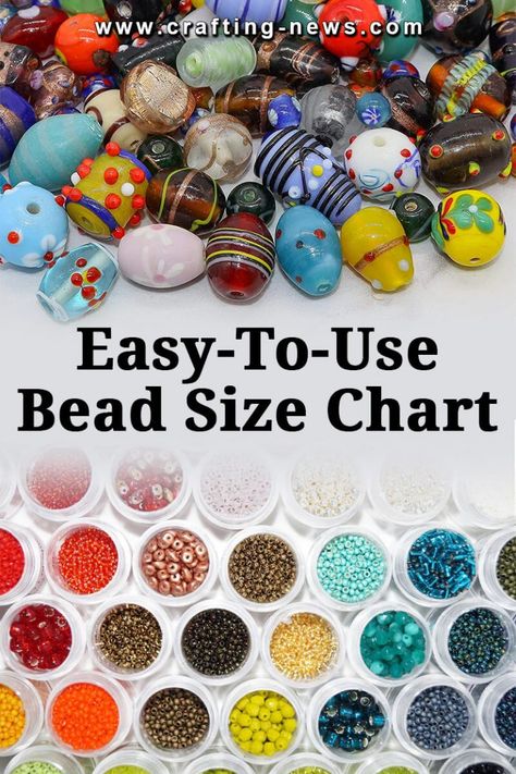 Seed Bead Size Chart, Patterns For Bracelets, Bead Size Chart, Beaded Patterns, Diy Jewelry Making Tutorials, Seed Bead Crafts, Bead Crafts Diy, Bracelet Size Chart, Beadable Products