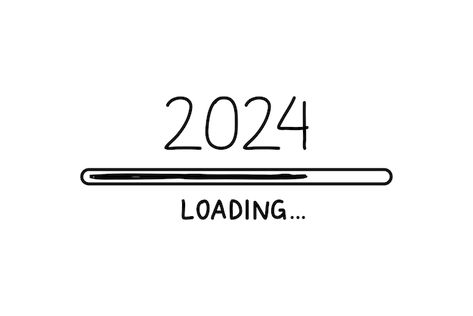 Loading process ahead of the 2024 new ye... | Premium Vector #Freepik #vector #2024 #new-year-decoration #happy-new-year #new-year 2024 Loading, New Year Doodle, Heart Iphone Wallpaper, Doodle Style, Premium Vector, Graphic Resources, Vision Board, Iphone Wallpaper, Doodles