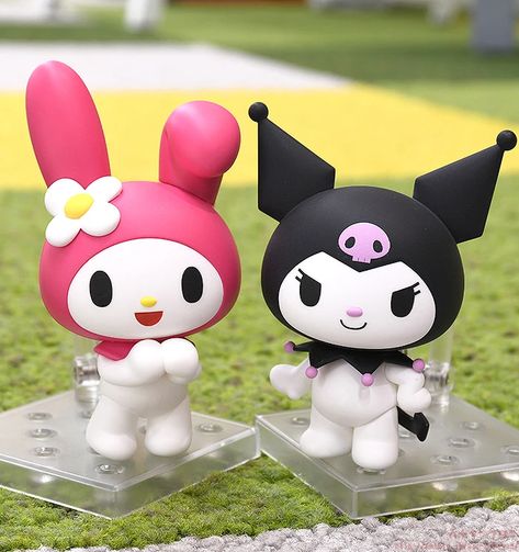 Kuromi Nendoroid, Kuromi Figure Clay, Sanrio Nendoroid, Kuromi Clay Art, Clay Kuromi, Kuromi Clay, Sanrio Figures, Kuromi Doll, Onegai My Melody