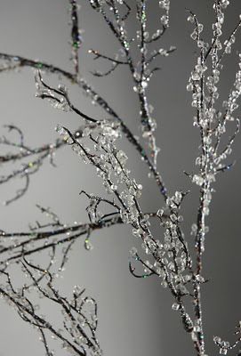 How to make iced branches, or "ice" anything for winter...these Cost 12 dollars for ONE at pottry barn!! Iced Branches, Takken Decor, Winter Branches, Twig Crafts, Egg Cartons, Winter Decorations, Winter Comfort, Navidad Diy, Coastal Christmas