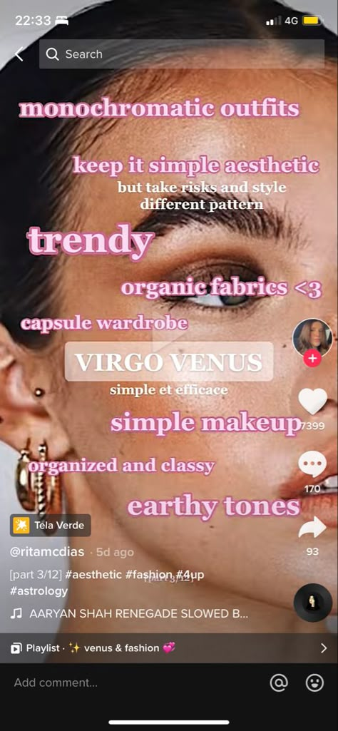 Gemini Mars Hairstyle, Venus In Virgo Woman Style, Virgo Venus Aesthetic Style, Dressing Like Your Venus Sign Virgo, Virgo Style Aesthetic, Venus In Virgo Aesthetic Outfit, Virgo Venus Fashion, Venus In Virgo Style Outfits, Virgo In Venus Style