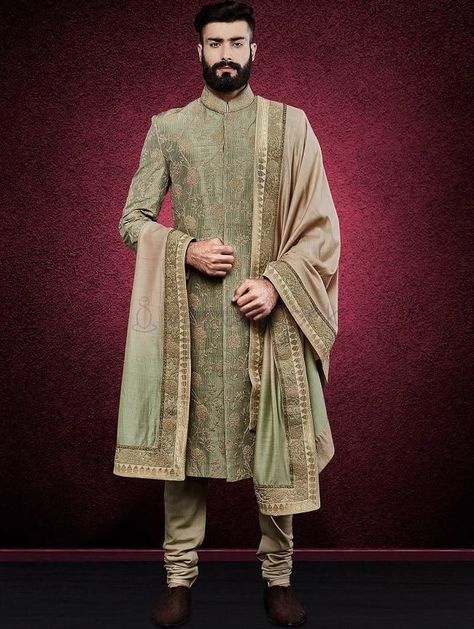 Ethnic Outfits For Men, Outfits For Men Wedding, Indian Sherwani, Indian Groom Dress, Dress India, Sherwani For Men Wedding, Groom Dress Men, Indian Groom Wear, Wedding Dresses Men Indian