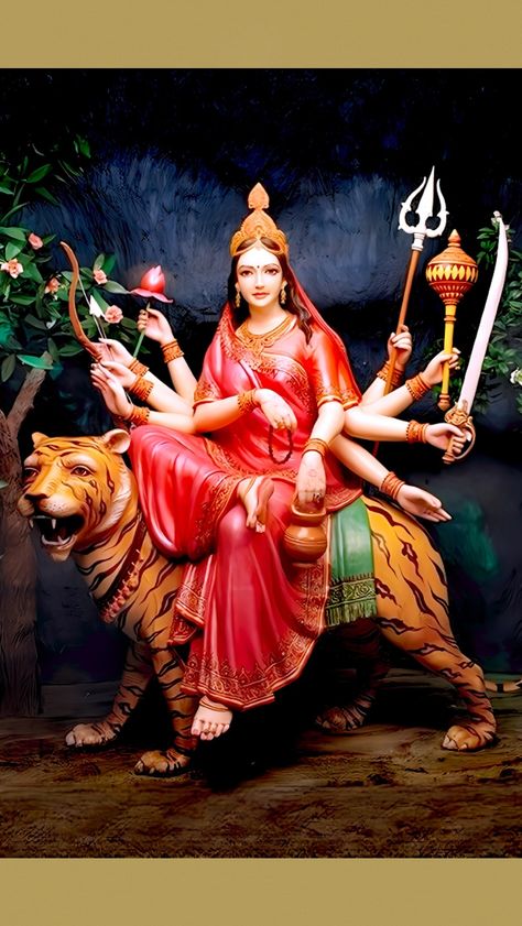 Navratri Devi Images, Goddess Kali Images, Maa Image, Durga Ji, Aadi Shakti, Hindu Rituals, Navratri Images, Krishna Statue, Lord Ganesha Paintings