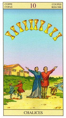 Ten Of Cups, Tarot Decks Art, All Tarot Cards, Rider Waite Deck, Cups Tarot, Swords Tarot, Oracle Tarot, Tarot Cards Art, Rider Waite