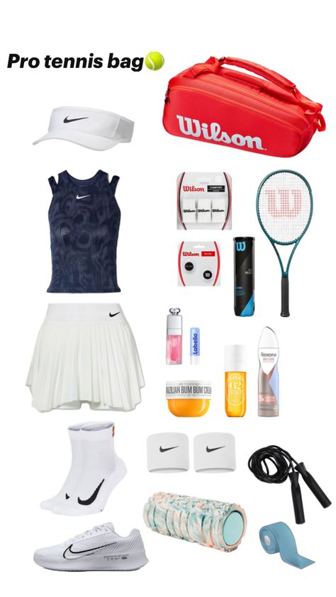 Tennis Must Haves, Tennis Bag Essentials, Tennis Essentials, Pro Tennis, Tennis Lessons, Tennis Bag, Bag Essentials, Essential Bag, Tennis